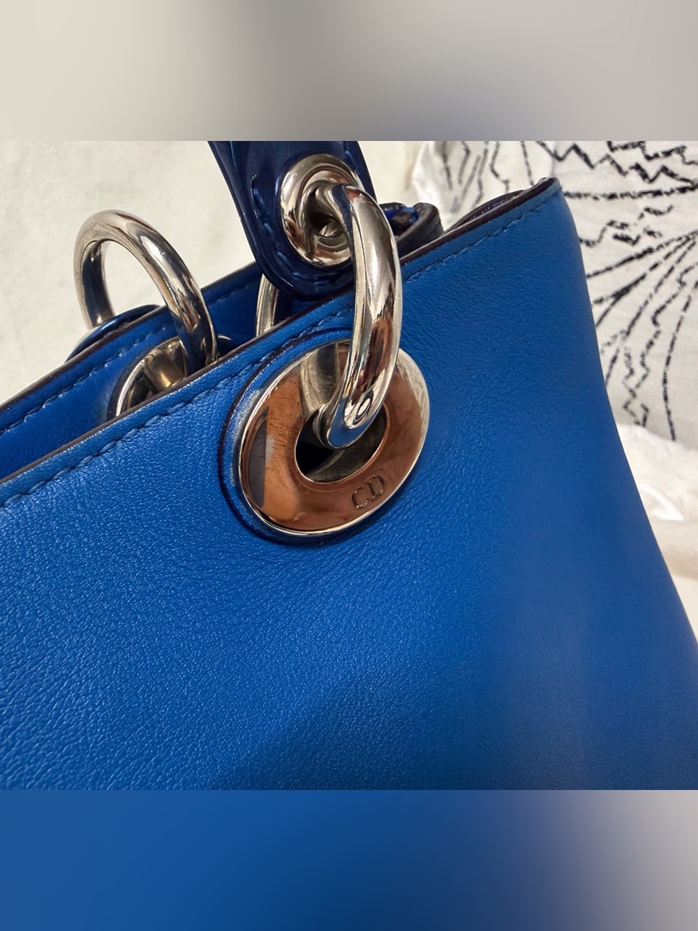 Christian Dior Blue Mini Diorissimo Tote Crossbody Bag ๐ - Picture 11 of 16